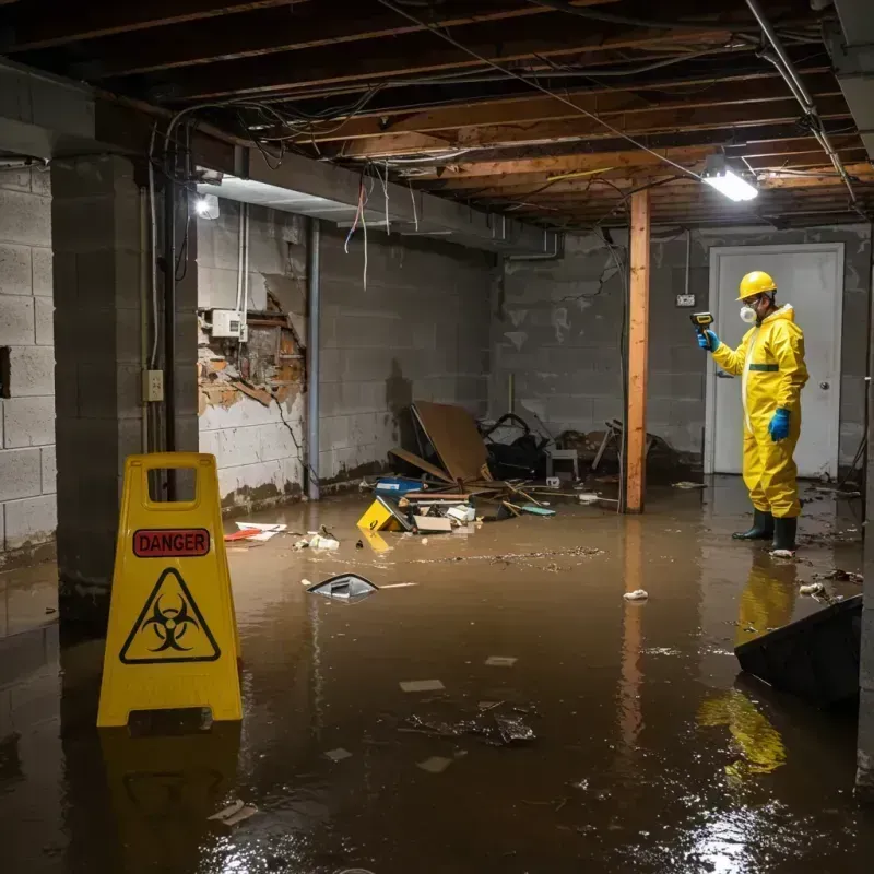 Flooded Basement Electrical Hazard in Banks Springs, LA Property